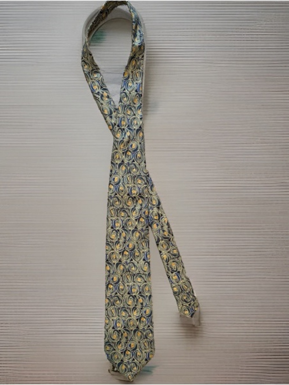 Boxelder Charles Rennie Mackintosh Silk Tie Rose Teardrop Blue Gold Art Nouveau